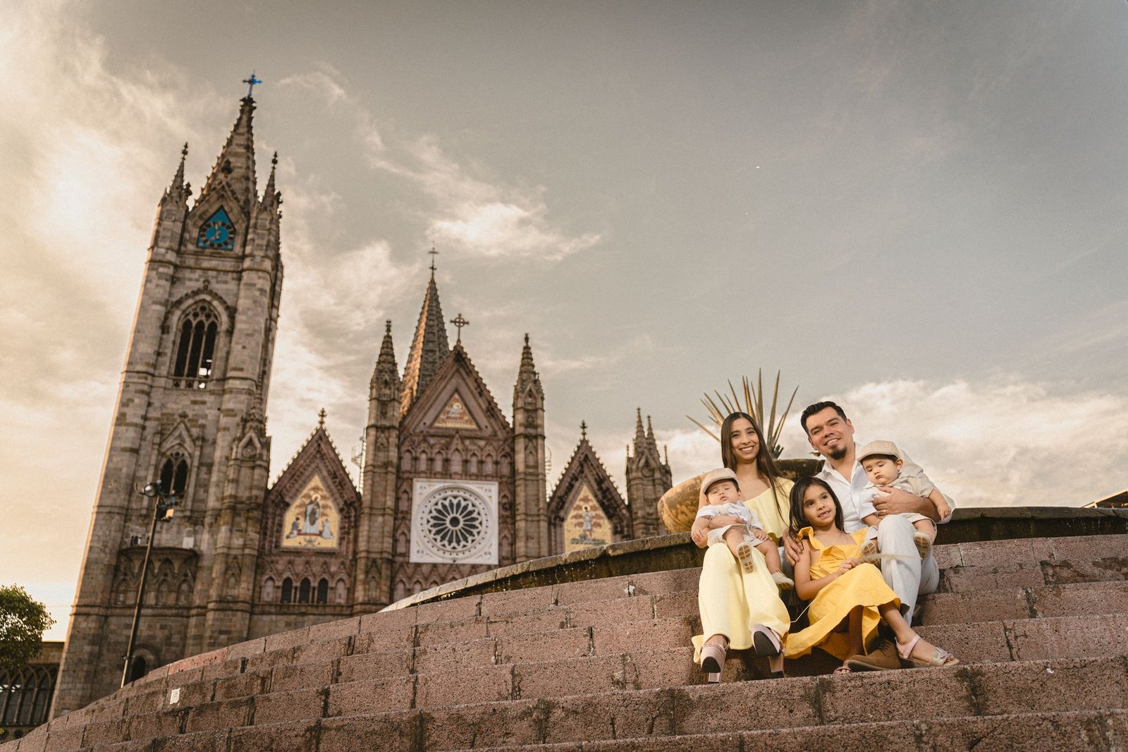 Cómo preparar niños para fotos de familia exterior